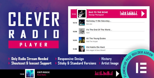cleverhtml5 radio player with historyelementor widget.jpg