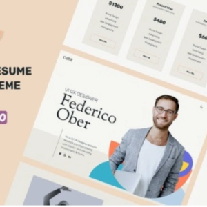 ober cv resume and personal portfolio wordpress.webp