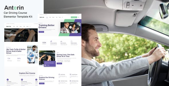 anterin car driving course elementor template kit.jpg