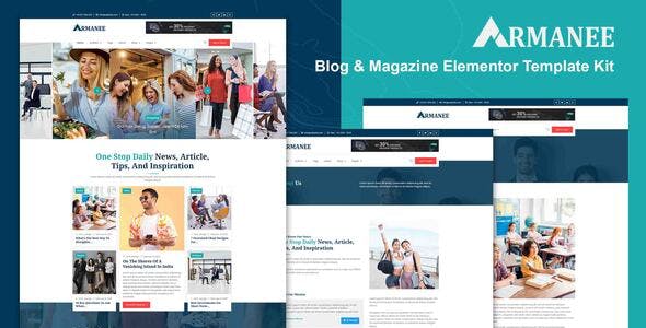 armanee blog magazine elementor pro template kit.jpg