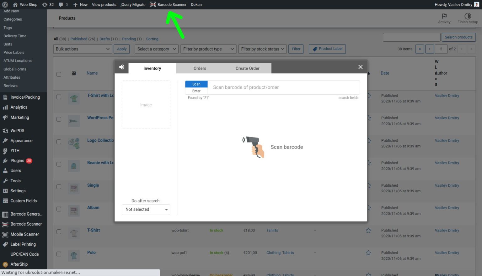 barcode scanner with inventory & order manager – (business)