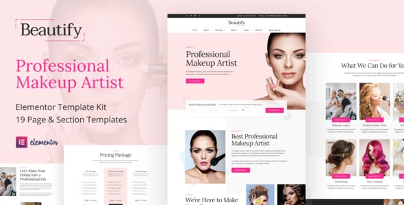 beautify makeup artist hair stylist elementor template kit.jpg