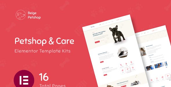 beige pet shop woocommerce elementor template kit 3.jpg