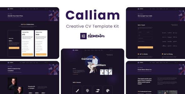 calliam creative cv elementor template kit.jpg