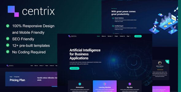 centrix artificial intelligence technology services elementor template kit.jpg