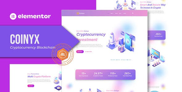 coinyx cryptocurrency blockchain bitcoin elementor template kit.jpg