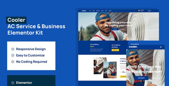 cooler ac service business elementor pro template kit.jpg