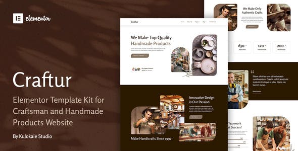 craftur craftsman handmade products elementor template kit.jpg