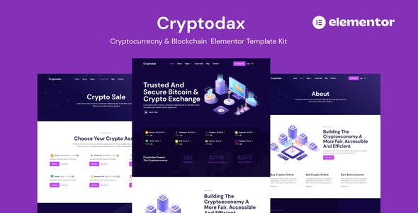 cryptodax cryptocurrency blockchain elementor template kit.jpg