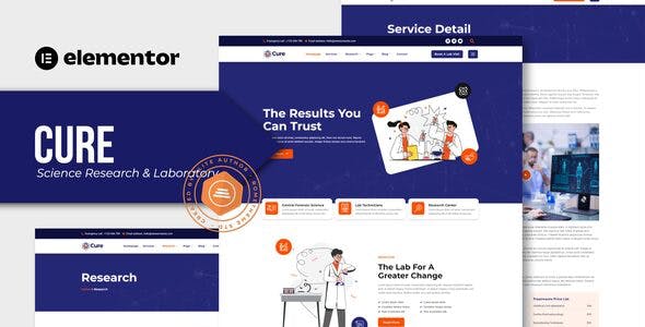 cure science research laboratory elementor template kit.jpg