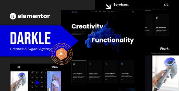 darkle creative digital agency elementor template kit.jpg