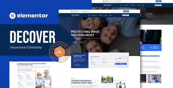 decover insurance company elementor pro template kit.jpg