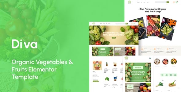 diva organic vegetables fruits elementor template kit.jpg