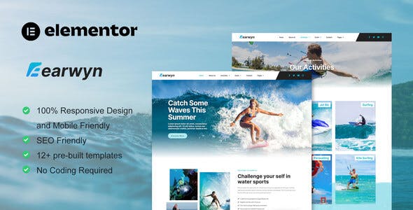 earwyn water sports surfing elementor pro template kit.jpg