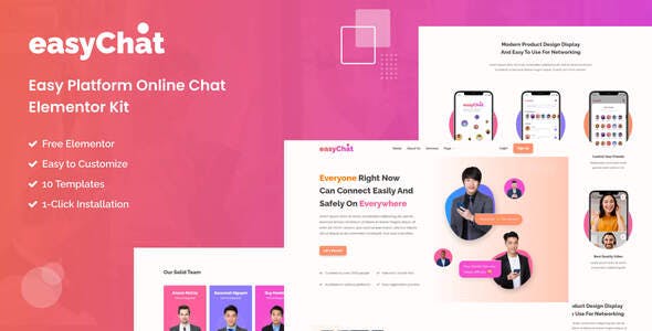 easychat online app startup elementor template kit.jpg