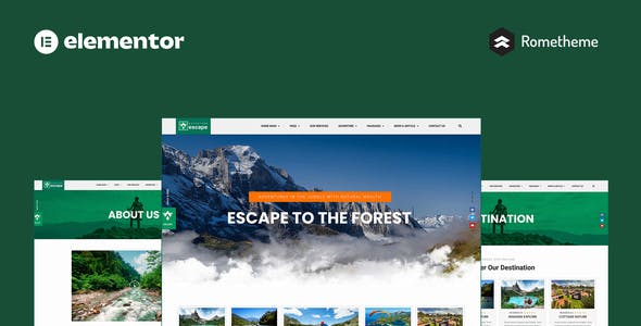 escape forest travel adventure elementor pro full site template kit.jpg