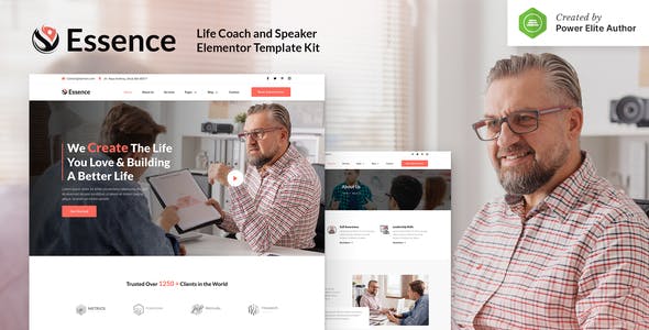 essence – life coach speaker elementor template kit.jpg