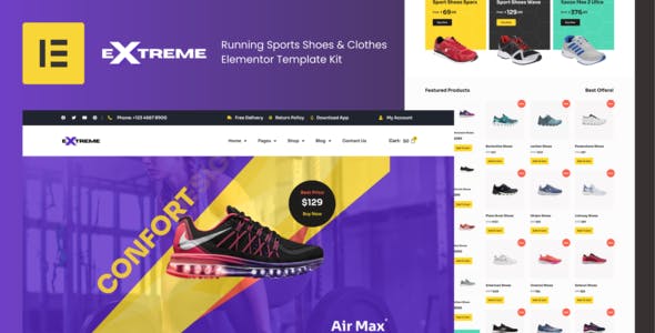 extreme running sports shoes clothes elementor template kit.jpg