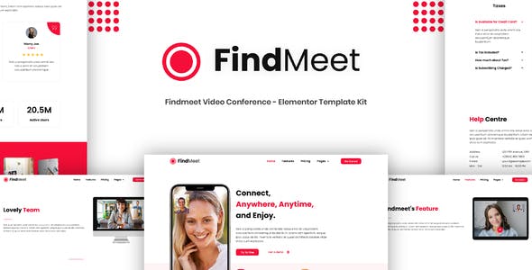 findmeet video conference elementor template kit.jpg