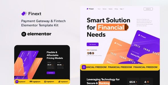finext payment gateway fintech elementor template kit.jpg