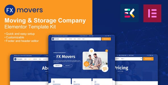 fx movers moving storage company elementor template kit.jpg