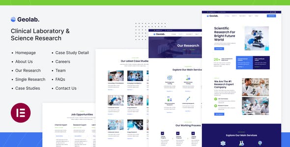 geolab clinical laboratory science research elementor template kit.jpg