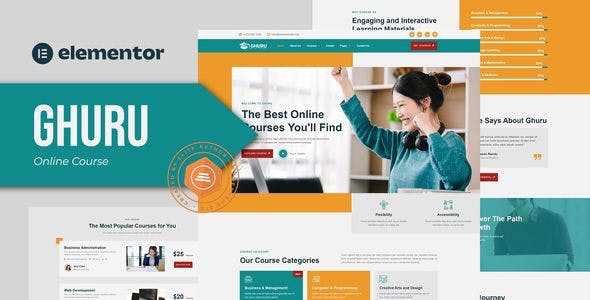 ghuru online course education elementor template kit.jpg