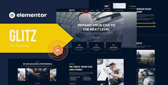 glitz car painting restoration elementor template kit.jpg
