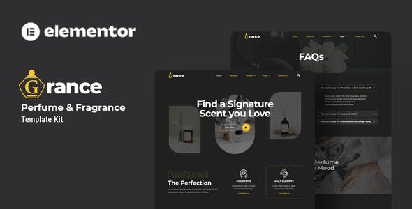 grance perfume fragrance elementor template kit.jpg