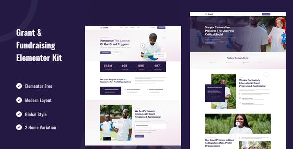 grant fundraising elementor template kit.jpg