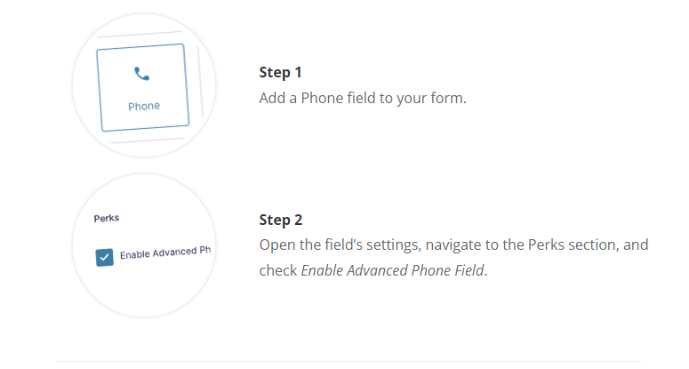 gravity perks advanced phone field