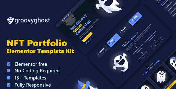 groovy ghost nft portfolio elementor template kit.jpg