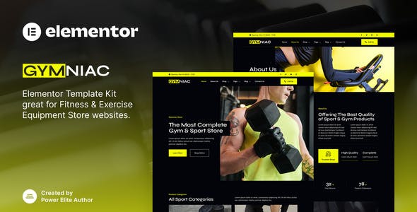 gymniac fitness exercise equipment store elementor template kit.jpg