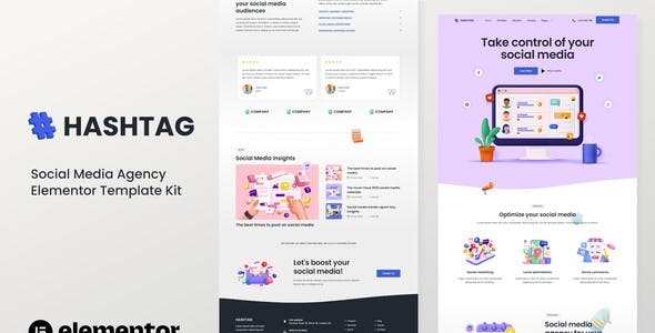 hashtag social media agency elementor template kit.jpg