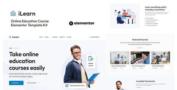 ilearn online education course elementor template kit.jpg