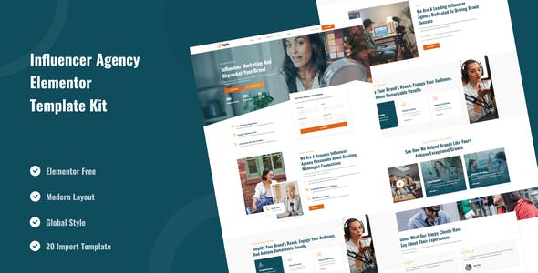 inplu influencer agency marketing elementor template kit.jpg