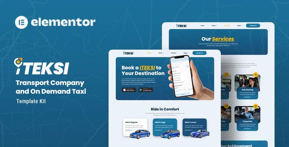 iteksi transport company taxi app elementor template kit.jpg