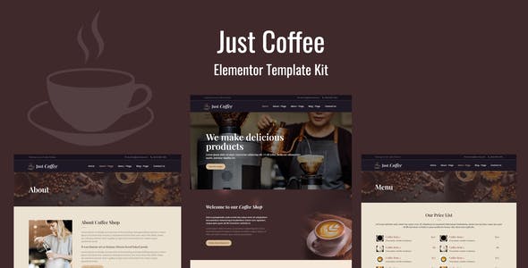 justcoffee cafe and coffee elementor template kit.jpg
