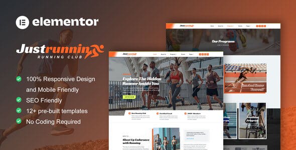 justrunnin running club marathon sport event elementor template kit.jpg