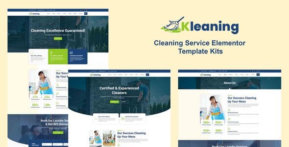 kleaning cleaning service elementor template kits.jpg