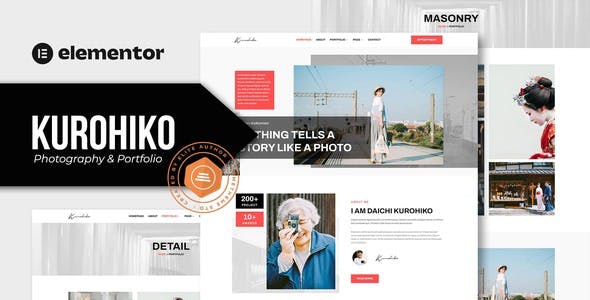 kurohiko photography portfolio elementor template kit.jpg