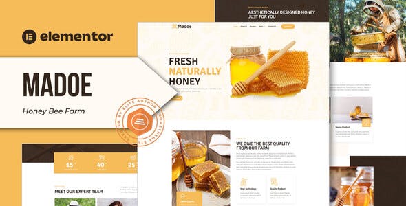 madoe honey bee farm elementor template kit.jpg