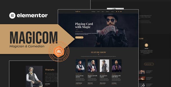 magicom magician comedian club elementor pro template kit.jpg