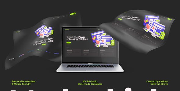 markethink dark mode digital marketing agency elementor template kit.jpg