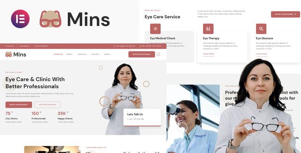 mins eye care clinic services elementor template kit.jpg