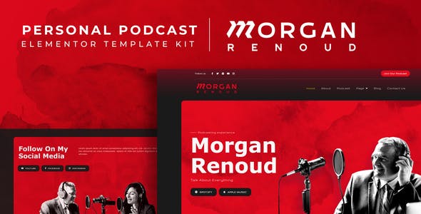 morgan renoud personal podcast elementor template kit.jpg