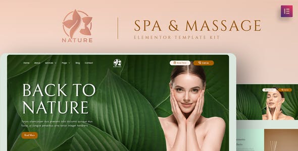 nature spa massage elementor template kit.jpg