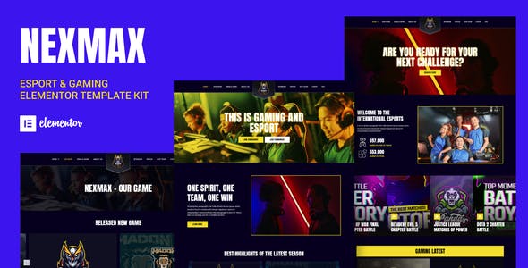 nexmax esports gaming elementor template kit.jpg