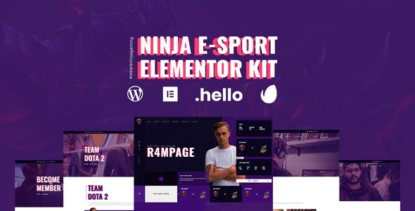 ninja esports gaming elementor template kit.jpg