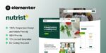 nutrist – healthy food & nutrition service elementor template kit